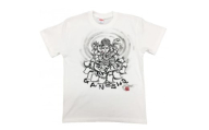 手描きTシャツ 仏画 ガネーシャ 白 (半袖 Lサイズ)【1615511】