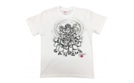 手描きTシャツ 仏画 ガネーシャ 白 (半袖 XLサイズ)【1615512】