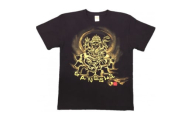 手描きTシャツ 仏画 ガネーシャ 黒 (半袖 Sサイズ)【1615514】
