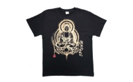 手描きTシャツ 仏画 阿弥陀如来 黒 (半袖 Mサイズ)【1615553】