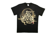 手描きTシャツ 仏画 六地蔵 黒 (半袖 Mサイズ)【1615572】