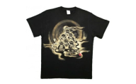 手描きTシャツ 仏画 六地蔵 黒 (半袖 Lサイズ)【1615577】