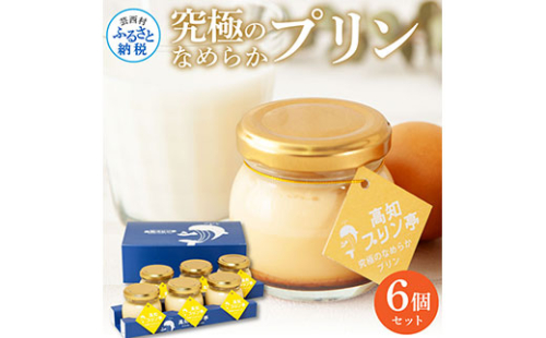 TKA023　高知プリン亭 究極のなめらかプリンセット 6個入り プリン ぷりん 瓶 おしゃれ かわいい 美味しい 定番 人気 プレゼント ギフト 冷たいスイーツ 送料無料 お取り寄せ おすすめ デザート  お祝い 贈答 贈り物 208191 - 高知県芸西村