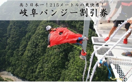 高さ215ｍ 日本一のバンジージャンプ 岐阜バンジー 6 000円割引券 39 岐阜県八百津町 Au Pay ふるさと納税