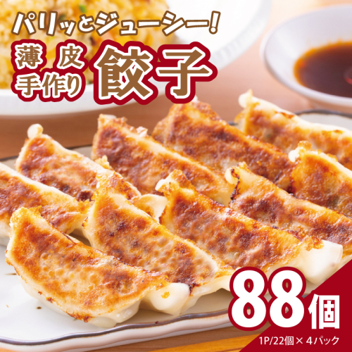 【自家製】パリッとジューシー！薄皮手作り餃子 88個 099H3518 2082712 - 大阪府泉佐野市