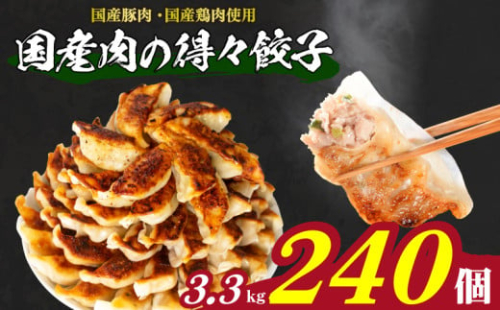 訳あり 国産肉の得々餃子 240個 20個×12パック 冷凍 小分け 日指定可 たれ付き 大容量 ぎょうざ ギョウザ ギョーザ