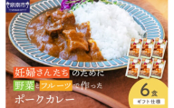 【ギフト仕様】妊婦さんたちのために野菜とフルーツで作ったポークカレー6食【092D-017】
