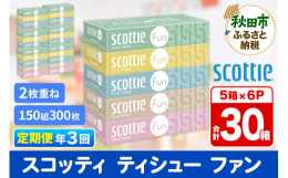 こちらは日本製紙クレシア社の一般販売企画品ではなく、秋田市オリジナルの返礼品企画となっております。・シンプルな幾何学模様の5色パック・部屋に馴染む、落ち着いた印象のパッケージ・ティシューの取出し口は、