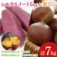 【先行予約】【2025年9月より順次発送】シルクスイート5kg と 栗2kg（茨城県共通返礼品：行方市、つくばみらい市）｜さつまいも サツマイモ くり セット 数量限定 茨城県 大子町（CD123）