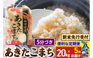 《令和7年産 新米受付》《定期便5ヶ月》あきたこまち 20kg【5分づき】 秋田県産 こまちライン