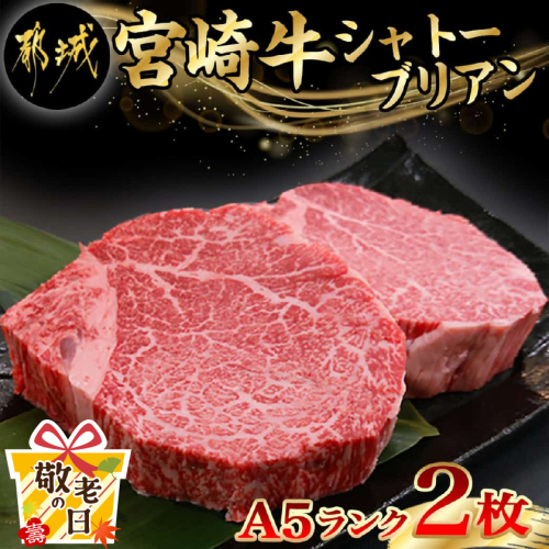 【敬老の日】宮崎牛シャトーブリアン(A5)150g×2枚≪真空≫≪9月11日～15日お届け≫_AI-0103-KG 2086413 - 宮崎県都城市