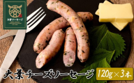 【大宮ソーセージ】大葉チーズソーセージ　120g×3本　【11100-1425】
