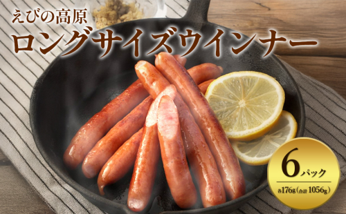 えびの高原 ロングサイズウインナー 176g×6パック 合計 1056g 豚肉 牛肉 人気 おかず お弁当 おつまみ 総菜 冷蔵 加工品 焼肉 ギフト 九州 宮崎県 えびの市 送料無料 2087160 - 宮崎県えびの市