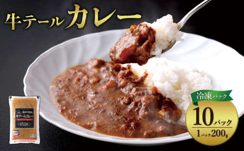 牛テール カレー セット 冷凍(200g × 10パック 計 2,000g) ビーフカレー 肉 牛 ギフト 常備食 保存食 非常食 冷凍 簡易包装 送料無料 2087643 - 宮崎県えびの市