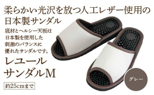 レユールサンダルM(約25cmまで) グレー 【04301-0595-1】 2087991 - 宮城県蔵王町