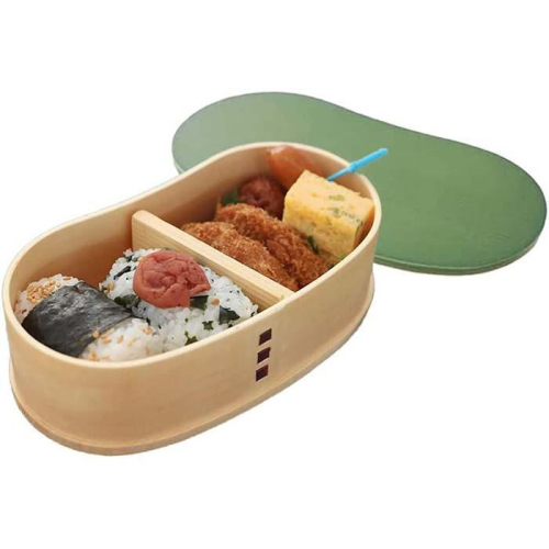 ［リーフグリーン］曲げわっぱ 豆型 カラー 弁当箱 紀州漆器 まげわっぱ［YS128］ 2088361 - 和歌山県上富田町