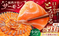 【全3回定期便】 長崎県雲仙産 橘湾夕焼けサーモン 約500g 長崎県/株式会社天洋丸 小分け 養殖 サーモン 国産 [42ALAC005]