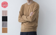 ベビーカシミヤ ラウンドプルオーバー 男性用《白田のカシミヤ》男性用サイズ:LL（46）｜ニット カシミヤ 100％ 高級 希少 メンズ