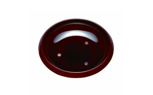 菓子鉢 7.5寸 総溜 明月(コマ型)【YG65】 2089830 - 和歌山県上富田町