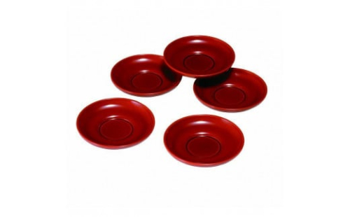 4.0寸 茶托 総春慶塗 (5枚組)【YG107】 2089869 - 和歌山県上富田町