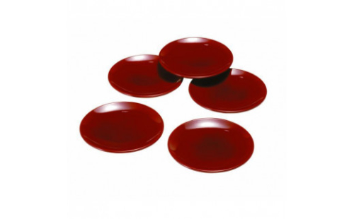 4.2寸 銘々皿 総春慶塗 (5枚組)【YG117】 2089876 - 和歌山県上富田町