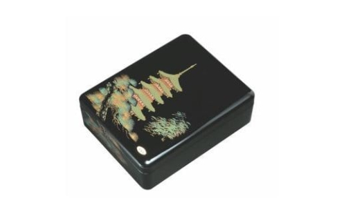 紀州漆器 新丸型文庫DX 黒 五重の塔【YG338】 2090006 - 和歌山県上富田町