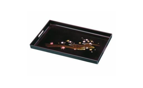 長手盆 PC 48cm 溜 みやび春秋【YG420】 2090078 - 和歌山県上富田町