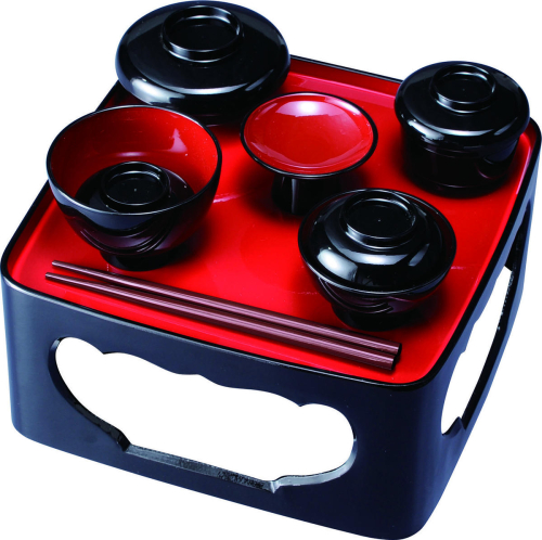 【6.5寸】仏器膳  黒内朱 椀付【YG374】 2090359 - 和歌山県上富田町