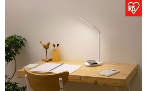 LEDデスクライトQi充電シリーズ 平置きタイプ 調光　LDL-QFD-W　ホワイト 2090755 - 宮城県角田市
