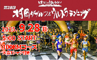 【令和7年9月28日（日）開催 第28回 村岡ダブルフルウルトラランニング 100kmコース 1名様分 出走権 ふるさと納税枠 大会Tシャツ付き】人数限定先着順  マラソン 山岳 兵庫県 香美町 村岡 むらおか 村岡ダブルフルウルトラランニング大会事務局 78-01