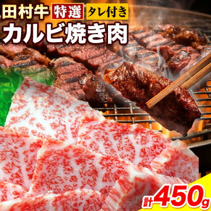 田村牛 特選カルビ焼肉セット田村牛 特選カルビ肉 450g オリジナル焼肉のたれ 200ml 八頭町観光協会 肉のたむら 鳥取県 八頭町《90日以内に出荷予定(土日祝除く)》牛肉 カルビ 焼肉 送料無料 2091152 - 鳥取県八頭町