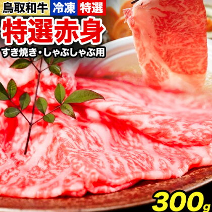 鳥取和牛 特選赤身 すき焼き・しゃぶしゃぶ用 300g 株式会社 やまのおかげ屋《90日以内に出荷予定(土日祝除く)》鳥取県 八頭町 和牛 牛肉 牛 すき焼き しゃぶしゃぶ 送料無料 2091167 - 鳥取県八頭町