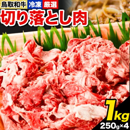 ふるさと納税 A4～A5等級 黒毛和牛 切り落とし　鳥取和牛 切り落とし肉セット 1kg 250g×4パック 株式会社 やまのおかげ屋《90日以内に出荷予定(土日祝除く)》鳥取県 八頭町 和牛 牛肉 牛 しゃぶしゃぶ すき焼き 送料無料 2091171 - 鳥取県八頭町