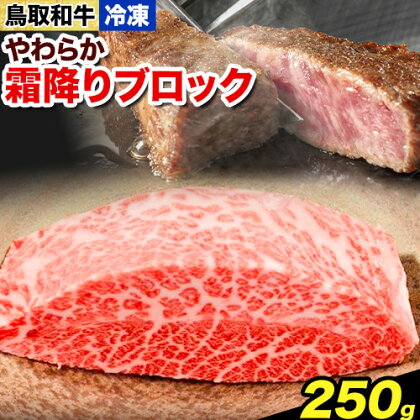 鳥取和牛 やわらか霜降りブロック 250g やまのおかげ屋《90日以内に出荷予定(土日祝除く)》鳥取県 八頭町 和牛 ブロック肉 ステーキ 送料無料 牛肉 肉 牛 2091188 - 鳥取県八頭町