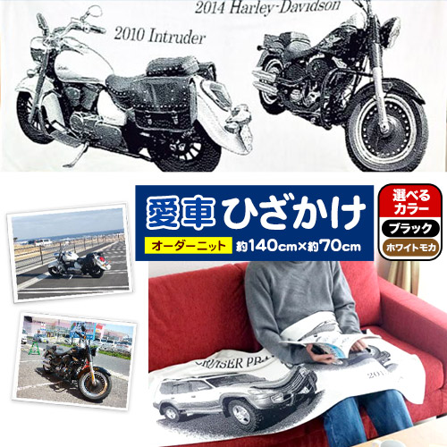 愛車オーダーメイドニット ひざかけプレミアム 選べるカラー ブラック ホワイトモカ 有限会社 三浅あみものセンター《90日以内に出荷予定(土日祝除く)》鳥取県 八頭町 愛車 思い出 オーダーメイド オリジナルひざかけ ブランケット 2091225 - 鳥取県八頭町