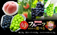【定期便】旬のフルーツ選べる3回定期便（桃・BKシードレス・シャインマスカット）  227-017-04