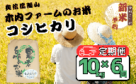 【先行予約】【定期便】<令和７年産 新米>  奥信濃飯山～木内ファームのお米～ コシヒカリ 精米 10kg×6回(7-17A)