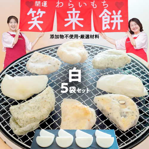 笑来餅 5個 セット（白5個） 餅 もち もち米 きな粉餅 あんこ餅 [EP002ci] 2092726 - 茨城県筑西市