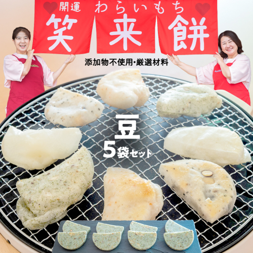 笑来餅 5個 セット（豆5個） 餅 もち もち米 豆餅 落花生 [EP005ci] 2092753 - 茨城県筑西市