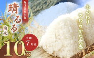 令和7年度産 新米晴るる 白米10kg 先行予約 ＜ 2025年9月中旬より順次発送予定 ＞｜ 米 精米 新米 白米 米 雑穀 お米 コメ 単一米 晴るる はるる  山口 美祢 秋吉台 10kg