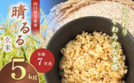 令和7年度産 新米晴るる 玄米5kg 先行予約 ＜ 2025年12月より順次発送予定 ＞ ｜ 米 精米 新米 玄米 米 雑穀 お米 コメ 単一米 晴るる はるる  山口 美祢 秋吉台 5kg