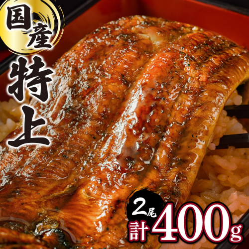 ≪2025年6月配送≫【数量限定】『国産』うなぎ蒲焼 2尾 計400g ※一部配送不可地域あり　B-1069-PE 2093575 - 佐賀県上峰町