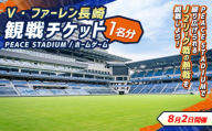 【8月2日開催】V・ファーレン長崎 PEACEスタジアム （ホームゲーム） 観戦チケット 1名分 V-VAREN J2リーグ サッカー チケット