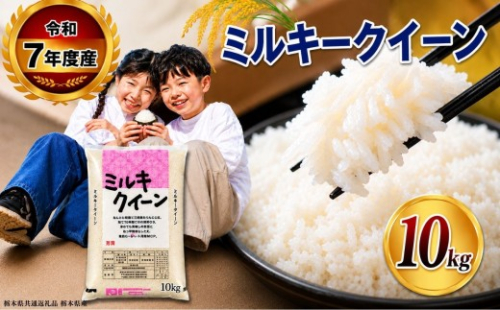 【栃木県共通返礼品】【令和7年度産】栃木県産 栃木県産 ミルキークイーン 白米 5kg × 2袋 （合計10㎏） | ふるさと 納税 お米 精米 白米 玄米 大粒 共通返礼品 送料無料 那珂川町 栃木県 2098344 - 栃木県那珂川町