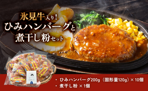 ひみハンバーグと煮干し粉のセット 富山県 氷見市 煮干 惣菜 調味料 2098350 - 富山県氷見市