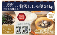 【6ヶ月定期便】涸沼産冷凍しじみ中粒４kg（100g×40p）【シジミ 中粒しじみ 産地直送 砂抜き済み 砂抜き 小分け包装 味噌汁 みそ汁 茨城県】（CA-25）