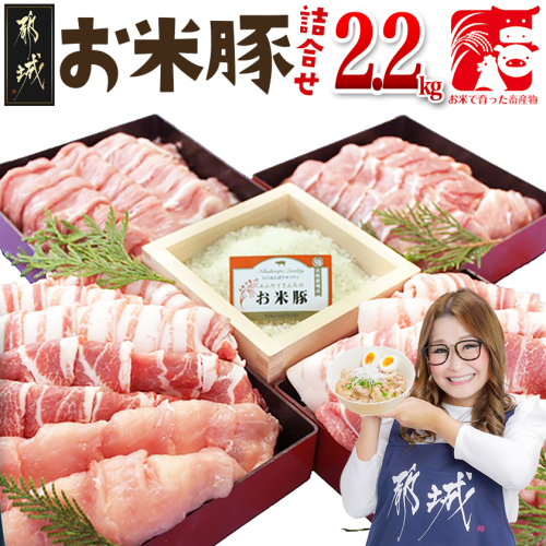 お米豚2.2kgセット_14-3101 2098948 - 宮崎県都城市