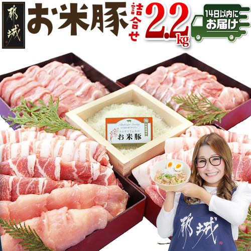 お米豚2.2kgセット≪みやこんじょ快速便≫_14-3101-R 2099143 - 宮崎県都城市