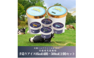 庄原産生乳使用　手造りアイス95ml(4個)・500ml(2個)セット【1618792】