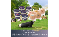 庄原産生乳使用　手造りカップアイスと、もなかアイスセット【1618794】